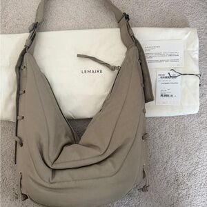 Lemaire Taupe Medium Soft Game Bag